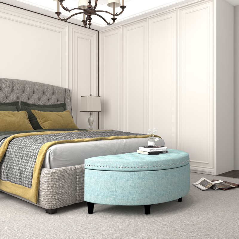 Alcott Hill® Roxann Upholstered Flip Top Storage Bench & Reviews